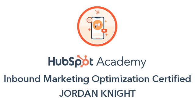 HubSpot Inbound Marketing Optimization Certified