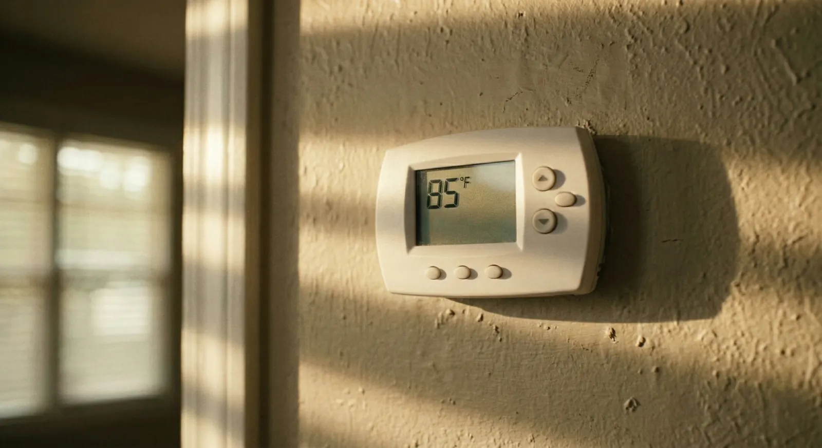 Thermostat reading 85 degrees in a Memphis home