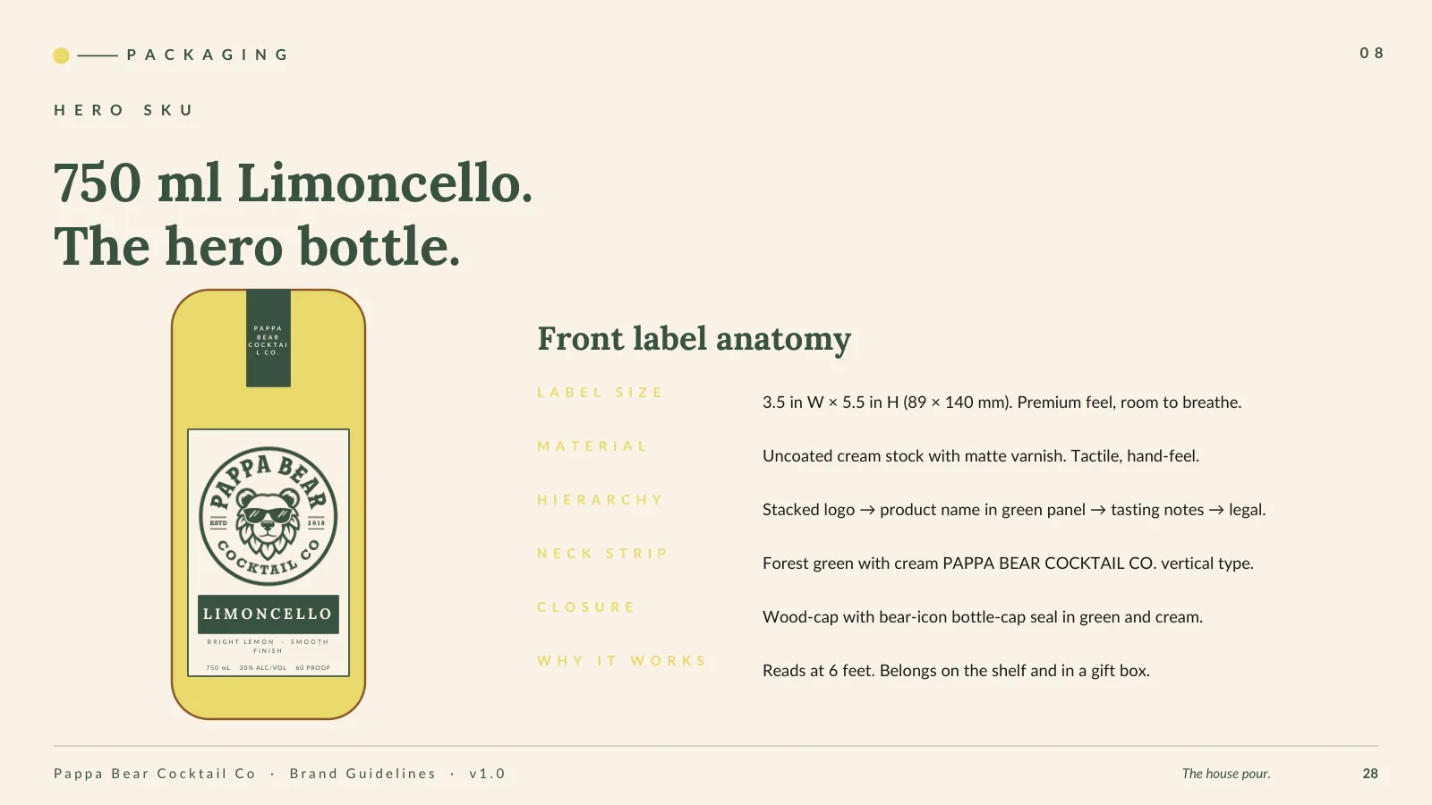 The 750 ml Limoncello hero bottle